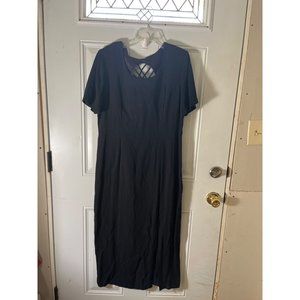 Scarlett black short sleeved maxi dress size 14
